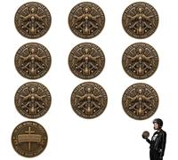 Motorcycle Blessing Coin, Double-Sided Funny God Bless Motorcycle Riders Challenge Coin, Freedom Rider Dream Souvenir, Symbol of the Motorcycles Spiri, Collectible Gift for Men Women(9Pcs)