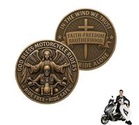 Motorcycle Blessing Coin, God Bless Motorcycle Riders Challenge Coin, Ride Free-Ride Safe Pocket Token Keepsake, Biker Blessing Gift (1PCS)