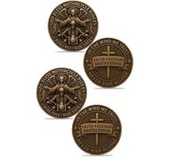 Motorcycle Blessing Coin, God Bless Motorcycle Riders Double Side Challenge Coin, Engraved Ride Free-Ride Safe Blessing Token, Christian Challenge Coin, Biker Blessing Gift for Cycling Loves (2 PCS)