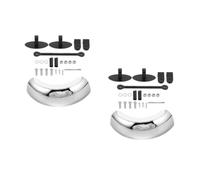 Motorcycle Blind Spot ABS 2pcs Rearview Mirror 180 Degree Wide Angle | Dual Mirror Design, Lens Coating Minimises Glare, Images during Rain or Dusk, Suitable for Highways and Parking Lots