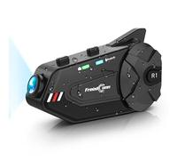 Motorcycle bluetooth headset with Camera,R1plus Helmet Intercom,6 way 1000M Interphone Waterproof Wireless Communication Systems,2 in 1 Mic for full-face,Flip-up,FM,Siri.Motorbike Helmet headset 5.0