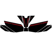 Motorcycle Body Fairing Decal Tank Pads Gas Knee Grip Traction Sticker Protector Accessories for Ninja 400(Style 17)