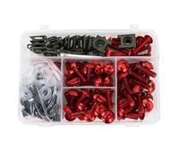 Motorcycle Bodywork Screw And Clip Compatible With CB500X VFR800X VFR1200X NC700X NC750X CRF1000L Africa Twin Models .(Red)
