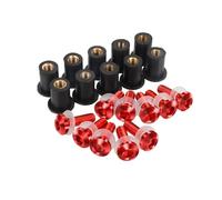 Motorcycle Bolt Kit Compatible With Ducati For Monster 1200 1200S 800 Motorcycle Windscreen Fairing Cowl Windshield Screws Bolts Kit 5MM Nuts(Red)