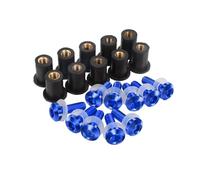 Motorcycle Bolt Kit Compatible With Ducati For Monster 1200 1200S 800 Motorcycle Windscreen Fairing Cowl Windshield Screws Bolts Kit 5MM Nuts(Blue)