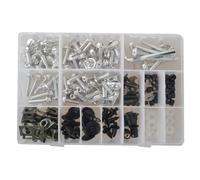 Motorcycle Bolt Kit For ZZR400 1993-2007 Motorcycle Nut Bolts Set Screw Countersunk Bolts Motorbike Machine Screw Assortment Kit(Silver)
