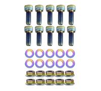 Motorcycle Bolts Compatible With 10set M6 16MM Stainless Steel Screw Fairing Frame Engine Screws Nuts Washer Motorcycle Replacement Accessories