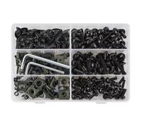 Motorcycle Bolts Nuts Compatible With Suzuki For Gsxr600 Gsxr750 Gsxr1000 253PCS Motorcycle Nut Bolts Set Screw Countersunk Bolts Fairing For Bolt Kit(Black)
