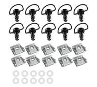 Motorcycle Bolts Screw For Ducati 749 916 996 998 999 17mm Fairing Bolts Kit Fasteners D-RING 1/4 Turn Rivet Bolts Studs Fairing Body Screws Bolts(BLACK,10 pcs)