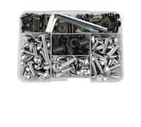 Motorcycle Bolts Screw For H&onda For CBR 1000RR 1100XX 125R NC700X RC51 VTR1000F Fairing Bolts Kit Fastener Clip Screws Nuts Fairing Body Screws Bolts(Silver,190pcs)