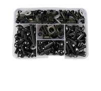 Motorcycle Bolts Screw For H&onda For CBR 1000RR 1100XX 125R NC700X RC51 VTR1000F Fairing Bolts Kit Fastener Clip Screws Nuts Fairing Body Screws Bolts(BLACK,177pcs)