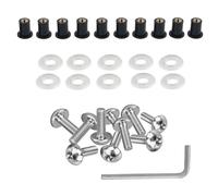 Motorcycle Bolts Screw For K&awasaki For Ninja ZX11 ZX12R ZX7 ZX7R ZRX1200 ZZR1200 ZZR600 10pcs 5mm Fairing Bolts Kit Nuts Fairing Body Screws Bolts(Silver)