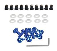 Motorcycle Bolts Screw For K&awasaki For Ninja ZX11 ZX12R ZX7 ZX7R ZRX1200 ZZR1200 ZZR600 10pcs 5mm Fairing Bolts Kit Nuts Fairing Body Screws Bolts(BLUE)