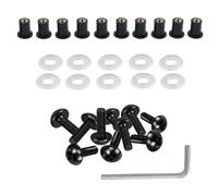 Motorcycle Bolts Screw For K&awasaki For Ninja ZX11 ZX12R ZX7 ZX7R ZRX1200 ZZR1200 ZZR600 10pcs 5mm Fairing Bolts Kit Nuts Fairing Body Screws Bolts(BLACK)