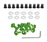 Motorcycle Bolts Screw For K&awasaki For Ninja ZX11 ZX12R ZX7 ZX7R ZRX1200 ZZR1200 ZZR600 10pcs 5mm Fairing Bolts Kit Nuts Fairing Body Screws Bolts(GREEN)