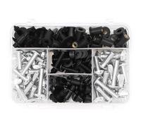 Motorcycle Bolts Screw For K&awasaki ZX7R ZX9R ZX10R ZX14R ZX6R ZX12R ZZR1400 GTR1400 M5 M6 Fairing Bolt Kit Windscreen Nuts Fairing Bolts Kits(Silver)