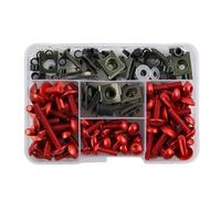Motorcycle Bolts Screw For Kawasaki For Z 750 900 1000 800 For Versys 650 Er6n For Ninja 400 300 For Z1000sx 177pcs Fairing Bolt Fairing Nuts(RED)