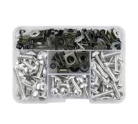 Motorcycle Bolts Screw For Kawasaki For Z 750 900 1000 800 For Versys 650 Er6n For Ninja 400 300 For Z1000sx 177pcs Fairing Bolt Fairing Nuts(Silver)
