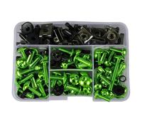 Motorcycle Bolts Screw For Kawasaki ZX6R ZX7R ZX9R ZX10R 12R 14R 177PCS Fairing Bolts Kit Bodywork Fastener Clips Nuts Fairing Screw Kit(GREEN)