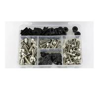 Motorcycle Bolts Screw For Kawasaki ZZR1100 ZX-11 1993-2001 Full Fairing Bolts Kits Screws Steel Bodywork Speed Nuts Bolt Fairing Screw Kit(Silver)