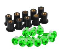 Motorcycle Bolts Screw For Y&amaha R15 R1 R3 R6 FZ1 10X5MM Fairing Bolts Kit Windscreen Fastener Clips Bodywork Nuts Fairing Nuts(GREEN)
