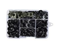 Motorcycle Bolts Screw For Y&amaha XJ6 Diversion XJ6N XJ 6N FZ6 FZ6R 195Pcs Fairing Bolts Kit Fastener Clip Windscreen Nuts Fairing Body Screws Bolts(BLACK)
