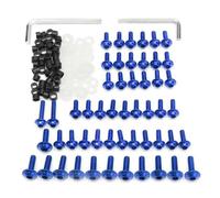 Motorcycle Bolts Screw For Y&amaha YZF R1 R6 R3 2004-2008 158PCS Fairing Bolts Kit Windscreen Nuts Bodywork Fastener Clip Fairing Nuts(BLUE)