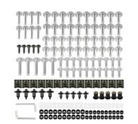 Motorcycle Bolts Screw For YZF R1 R15 R25 R3 R6 R125 R15 R25 MT03 MT07 MT10 195PCS M5 M6 Fairing Bolts Kit Fastener Nuts Fairing Screws Kit(Silver)