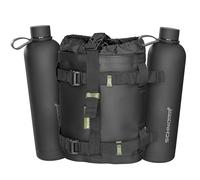 Motorcycle Bottle Holder with 2 x 1L Thermos Flasks, Stainless Steel, Hypalon, Schnor