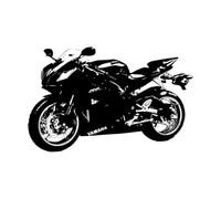 Motorcycle Boy Fine Carving Stickers 32x50.5cm Easy Installation Black