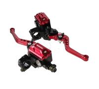 motorcycle brake clutch 7/8" 22mm Handlebar Motorcycle Hydraulic Brake for Master Cylinder Clutch Levers Sets(Red)