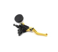 motorcycle brake clutch 7/8" 22mm Motorcycle Brake Universal CNC Clutch Levers for Master Cylinder Reservoir Set(Gold right)