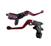 Motorcycle Brake Clutch Cylinder Reservoir Levers, Break, Red