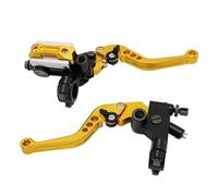 Motorcycle Brake Clutch Lever CNC Motorcycle Brake Clutch Levers Hydraulic Front Master Cylinder Motorbike Handle For Scooter Pocket Dirt Pit Bike Motocross(Gold)