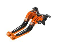 Motorcycle Brake Clutch Lever Motorcycle Adjustable Folding Extndable Brake Clutch Levers Handles Compatible with CB300R 2018-2023(Orange)
