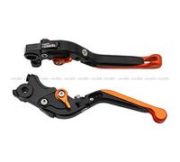 Motorcycle Brake Clutch Levers For KTM DUKE 125 200 2012-2020, Duke 250 390 2015-2020 Motorbike Folding Extendable Left Right Handle Leavers CNC Aluminum 1 Pair (2pcs) (Black+Orange)