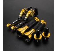 Motorcycle Brake Clutch Levers For Yamaha YZF600R Thundercat 1994-2005 Handlebar Grips Ends(Gold3)