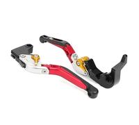 Motorcycle Brake Clutch Levers For YZF R7 2021-2024 Motorcycle Folding Clutch Brake Levers Accessories Adjustable Extendable Brake Handles(60 Years Red)