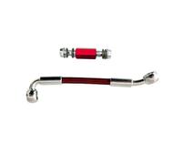 Motorcycle Brake Clutch Line 28°-90° Motorcycle Accessories M10 AN3 Brake Hose Line Connecting Rod Hydraulic Clutch Oil Pipe 2 Way Adapter Screw(450cm)