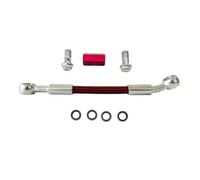 Motorcycle Brake Clutch Line M10 AN3 Motorcycle 2 Way Adapter Screw 0°-28° Hydraulic Brake Clutch Oil Hose Line Pipe Connecting Rod Accessories(80cm)