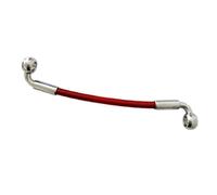 Motorcycle Brake Clutch Line Motorcycle Accessories AN3 M10 Banjo Stainless Steel Braided Oil Pipe Hydraulic Cable Brake Line Hose 90°-90°(200CM)