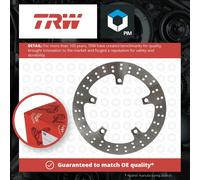 TRW Brake Discs, Rear Type Approved, Fixed