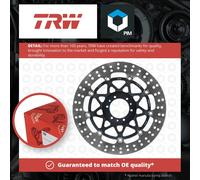 Motorcycle Brake Disc 296mm MSW236 TRW Set Genuine Top Quality Guaranteed New