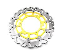 Motorcycle Brake Disk Rotor Motorcycle Front Brake Disc Disks Rotor 320mm Float Floating Motorbike Brake Disk For XVS 1300 A Midnight Star 2007-2013(Gold)