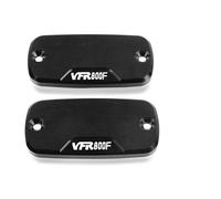 Motorcycle Brake Fluid Cover Motorcycle Aluminum Front Brake Reservoir Fluid Tank Cover Oil Cup Cap Protector FOR VFR800F VFR 800F 2002-2017 2016 2015(Black,2)