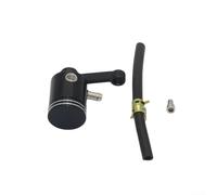 Motorcycle Brake Fluid Reservoir For CNC Aluminum Oil Pot Clutch Cylinder Tank Low Profile Front Mount Red Black Gold For Blue Orange White(black)
