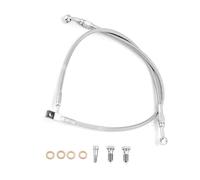 Motorcycle Brake Hose for Harley Softail for Fat Boy EFI FLSTFI 2011-2017 for Lo FLSTFB 2011-2016 Motorcycle Stainless Steel Front ABS Lower Hydraulic Brake Hose Line(Silver)