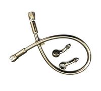 Motorcycle Brake Hose Motorcycle Accessories AN3 Black Braided Oil Pipe 28°-45° Hydraulic Clutch Tube Master Cylinder Brake Line Hose(800mm)