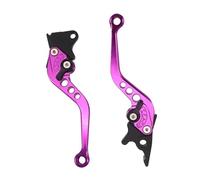 Motorcycle Brake Lever 2 Pcs Adjustable Motorcycle Brake Handle Moto Motorbike Modification Clutch Drum Brake Lever Handle Universal Clutch Brake Levers (Color : Purple)