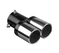 Motorcycle Brake Lever 63mm Dual Outlet Car Exhaust Tip Stainless Steel Auto Muffler Silencer Slant Rolled Edge Auto Muffler Tail Pipe Handlebar Clutch Brake(1PC)